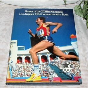 Los Angeles 1984 Commemorative Olympics Hardcover Book Used Vintage Sports
